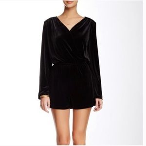 Romeo & Juliet Couture Velvet Long-sleeve Romper